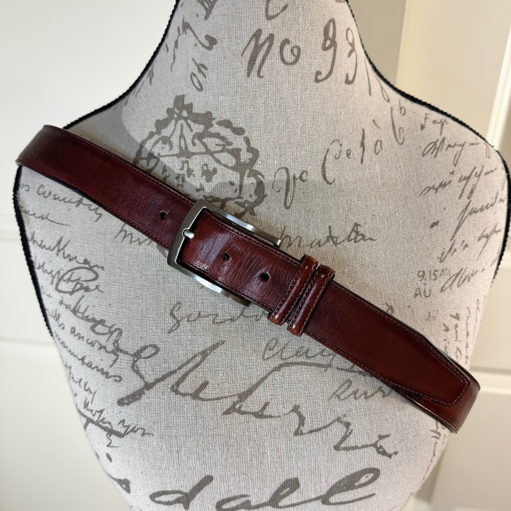 Alfani Rich Brown Leather Belt for Men 40